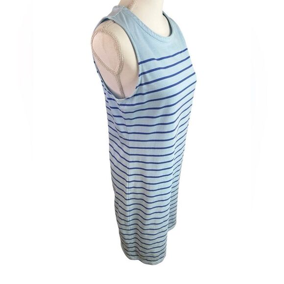 VINEYARD VINES Shift Overdyed Nantucket Size S Blue Striped Sleeveless Dress - Picture 5 of 9